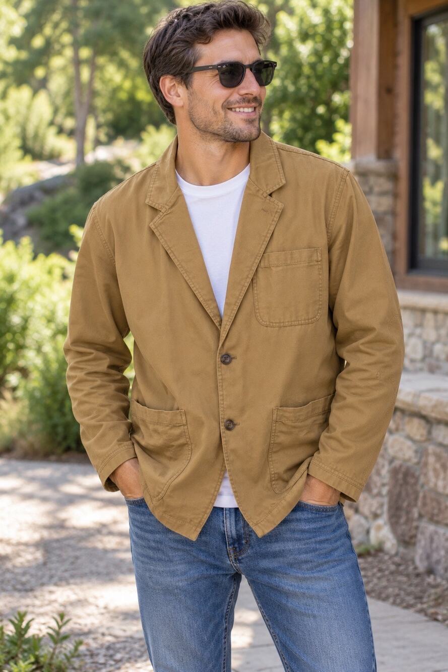 Duluth Trading Company Presentation Jacket Travel Hunting Blazer Coat Large